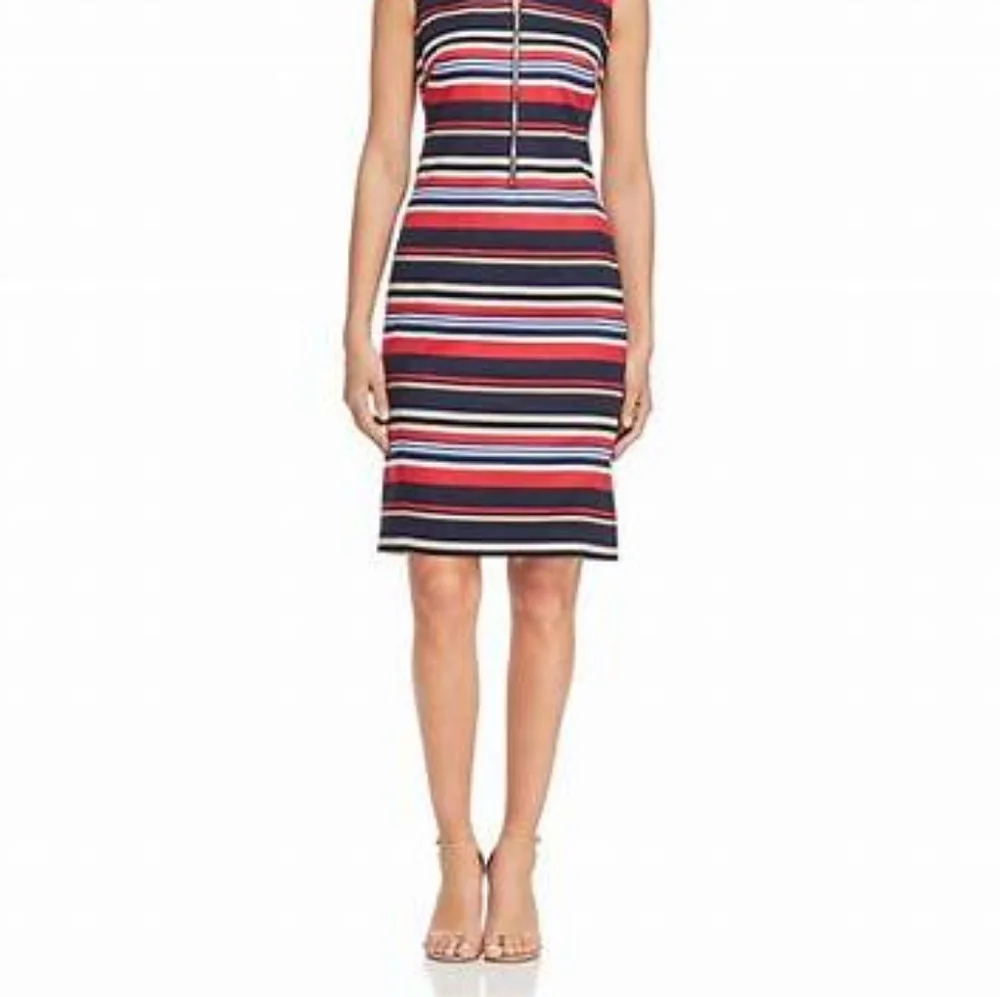 NWT, Donna Karan Marine Batik Stripe Skirt